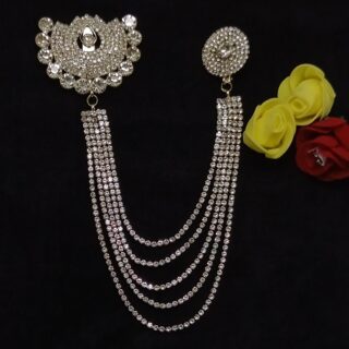 Golden Floral Brooch For Men & Women