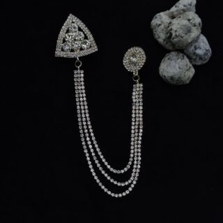 Triangular Golden Brooch For Men & Women