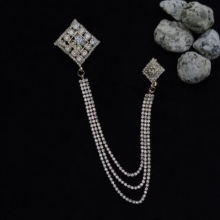 Square stone Brooch For Men & Women