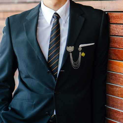 Golden Floral Brooch For Men & Women - Image 5