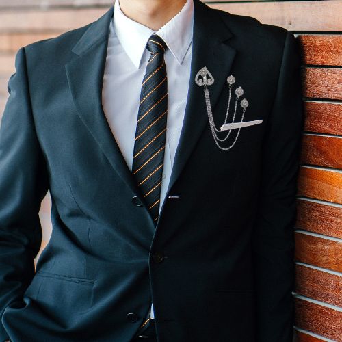 Stone Golden Brooch For Men & Women 1.3 - Image 2