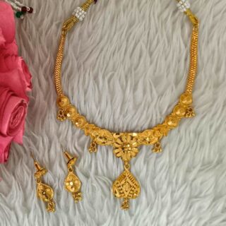 Gold Plated Necklace With Matt Polish (SG30455)