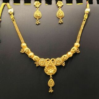 Gold Plated Necklace With Matt Polish (SG30456)
