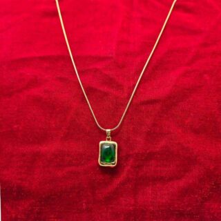 Green Gold Plated Stainless Steel Luxury Anti Tarnish Chain For Girls (SG20100)