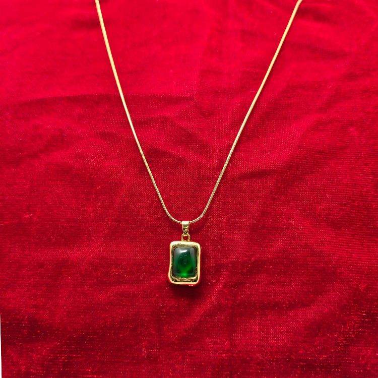 Green Gold Plated Stainless Steel Luxury Anti Tarnish Chain For Girls (SG20100)