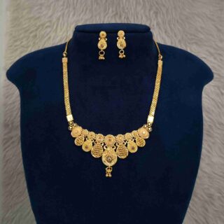 Real Gold Plated Small Necklace Set With Matching Earrings For Women(SG25595)