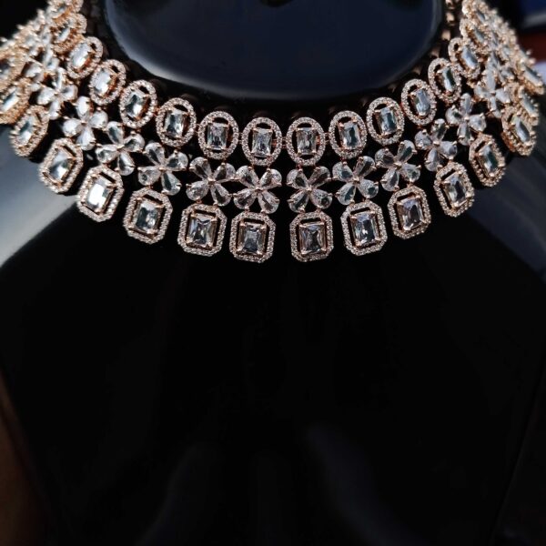 Celestia Choker-style Heavy Necklace for Bridal - Image 5