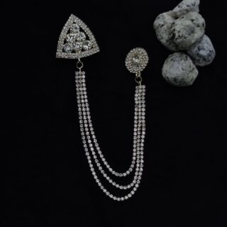 Triangular Golden Brooch For Men & Women