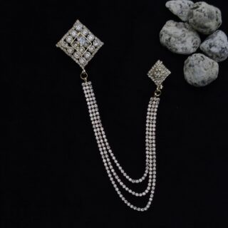 Square stone Brooch For Men & Women