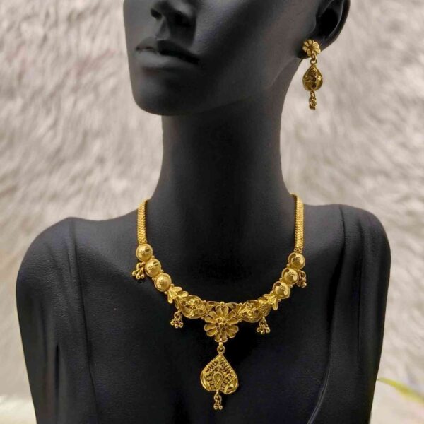 Gold Plated Necklace With Matt Polish (SG30455) - Image 2