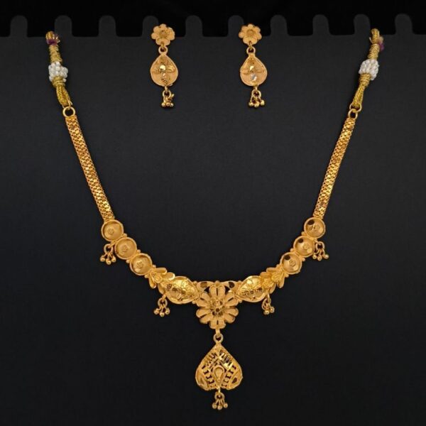 Gold Plated Necklace With Matt Polish (SG30455) - Image 3