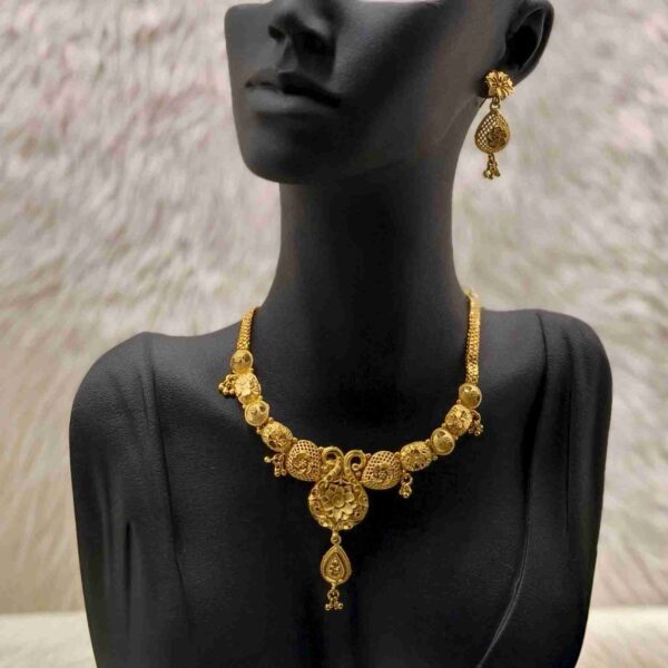 Gold Plated Necklace With Matt Polish (SG30456) - Image 3