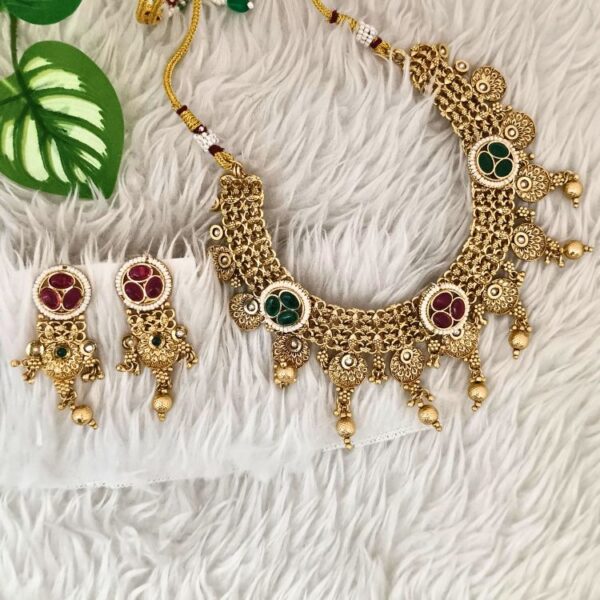 rajasthani-style-gold-plated-artificial-costume-necklace-set-with-matching-earrings-3