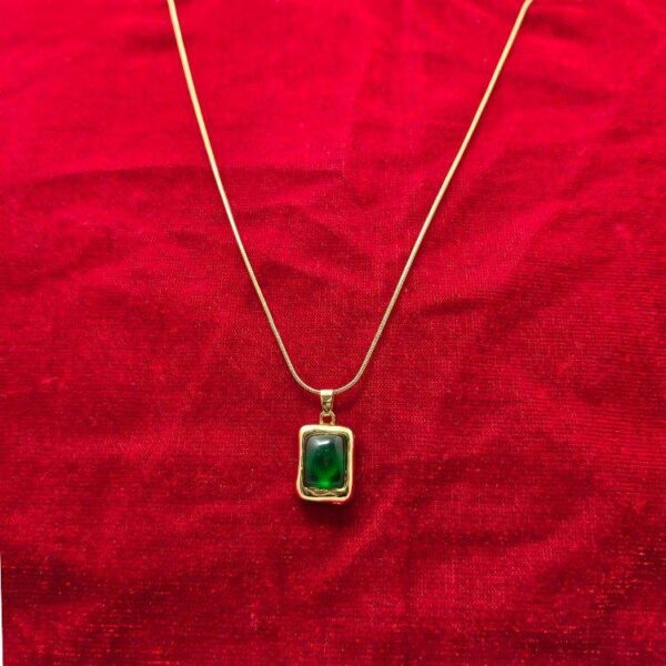 Green Gold Plated Stainless Steel Luxury Anti Tarnish Chain For Girls (SG20100)