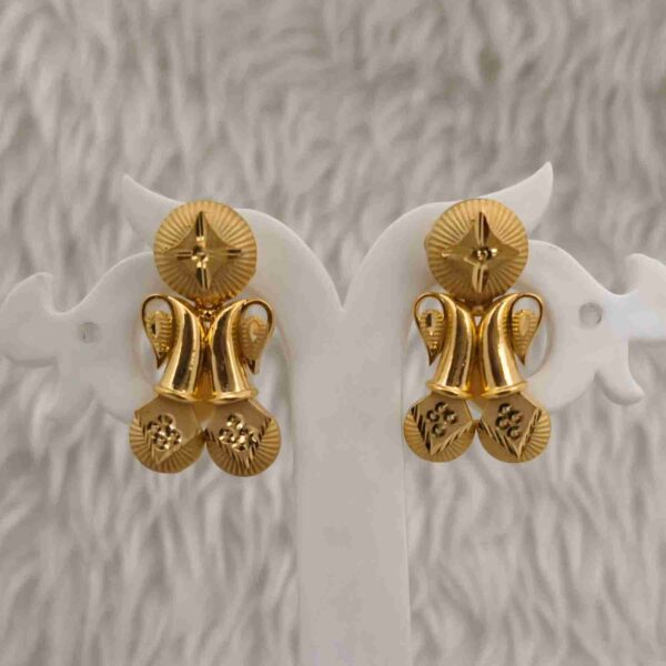 Real Gold Plated Copper Base Lightweight Antique Necklace Set With Matching Earrings (SG25980) - Image 3