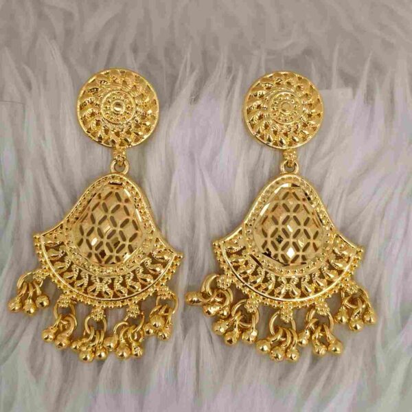Real Gold Plated Necklace Set With Matching Earrings – Rajasthani Design(SG251050) - Image 3