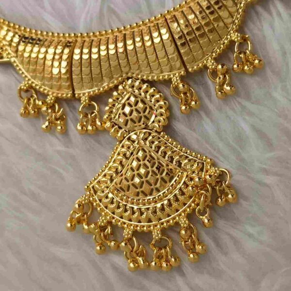 Real Gold Plated Necklace Set With Matching Earrings – Rajasthani Design(SG251050) - Image 2